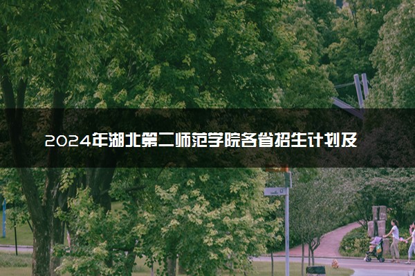 2024年湖北第二师范学院各省招生计划及招生人数
