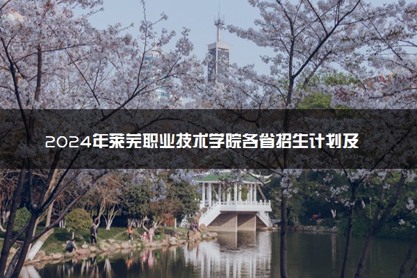 2024年莱芜职业技术学院各省招生计划及招生人数