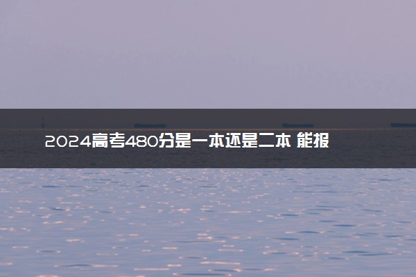 2024高考480分是一本还是二本 能报考哪些院校