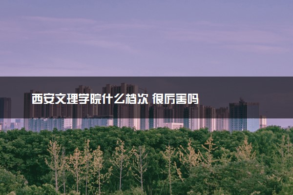 西安文理学院什么档次 很厉害吗