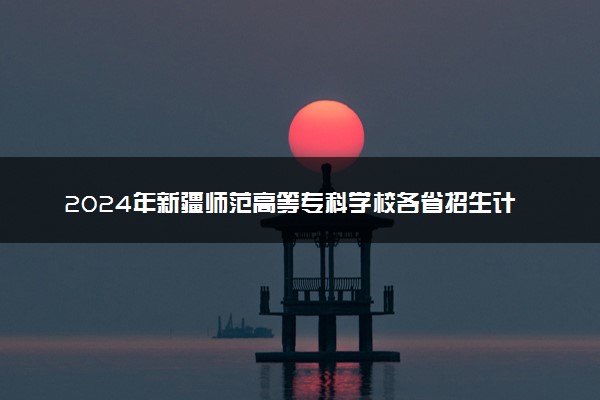 2024年新疆师范高等专科学校各省招生计划及招生人数