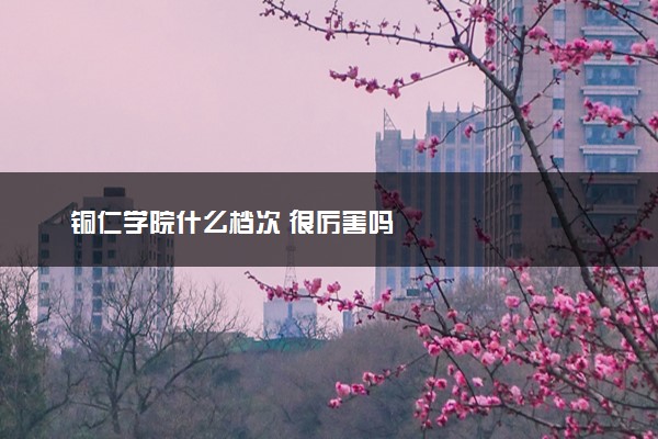 铜仁学院什么档次 很厉害吗