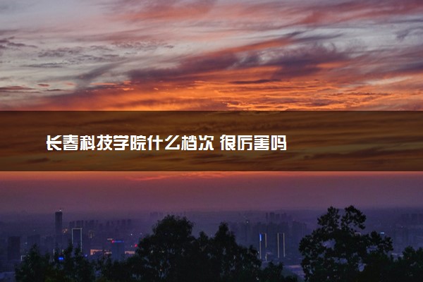 长春科技学院什么档次 很厉害吗