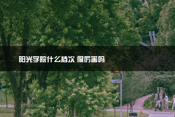阳光学院什么档次 很厉害吗