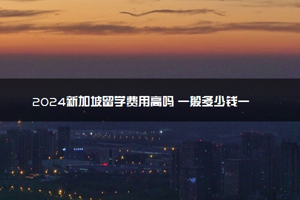 2024新加坡留学费用高吗 一般多少钱一年