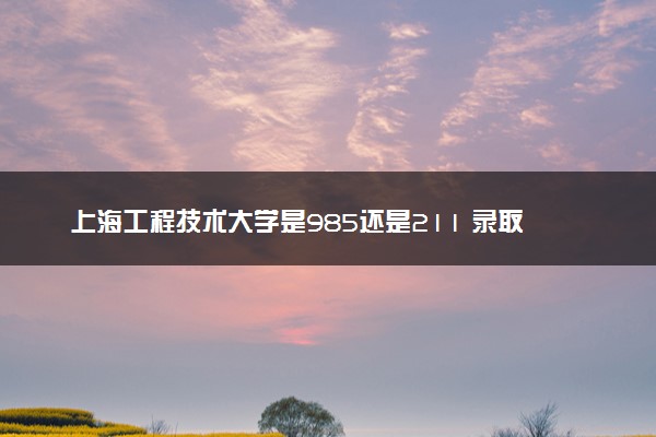 上海工程技术大学是985还是211 录取分数线是多少