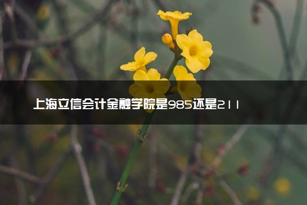 上海立信会计金融学院是985还是211 录取分数线是多少