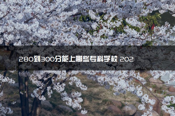 280到300分能上哪些专科学校 2024实力强的大专推荐