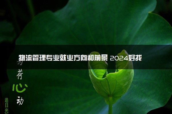 物流管理专业就业方向和前景 2024好找工作吗