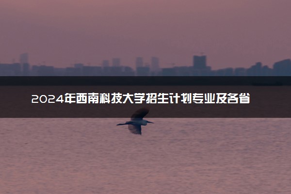 2024年西南科技大学招生计划专业及各省录取分数线位次