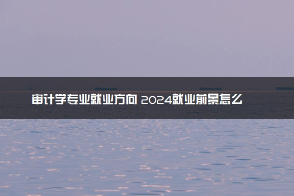 审计学专业就业方向 2024就业前景怎么样