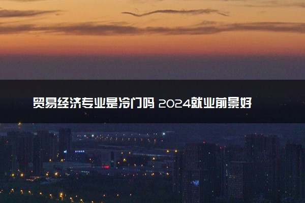 贸易经济专业是冷门吗 2024就业前景好不好
