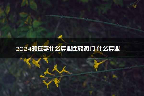 2024现在学什么专业比较热门 什么专业适合男生