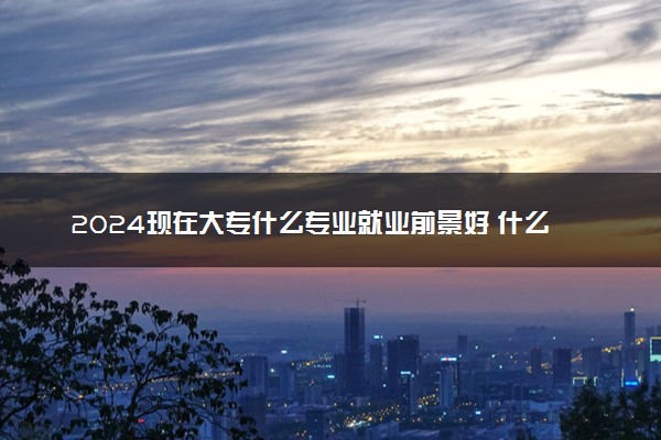 2024现在大专什么专业就业前景好 什么专业值得报