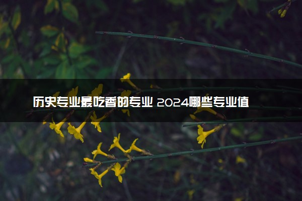 历史专业最吃香的专业 2024哪些专业值得报
