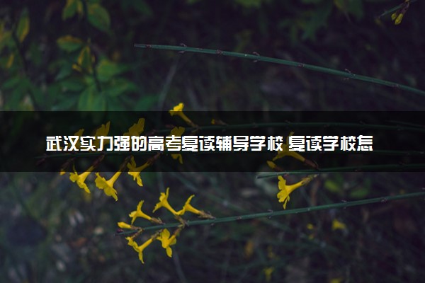 武汉实力强的高考复读辅导学校 复读学校怎么挑