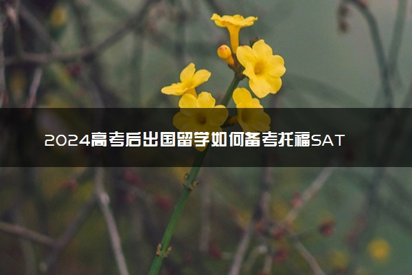 2024高考后出国留学如何备考托福SAT考试