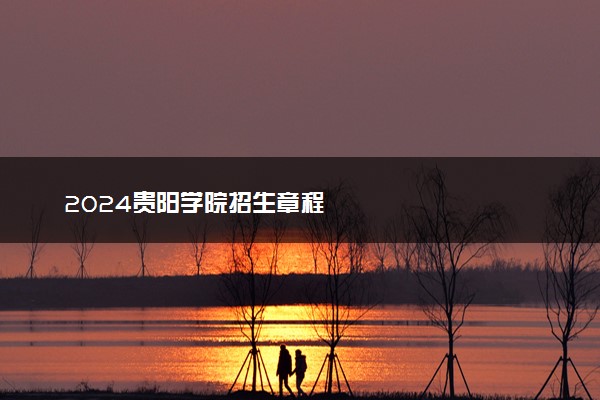 2024贵阳学院招生章程