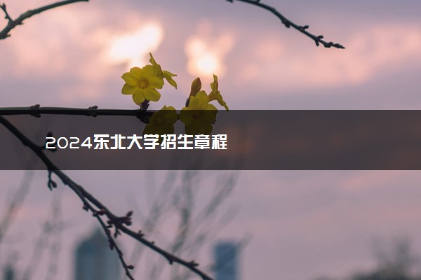 2024东北大学招生章程