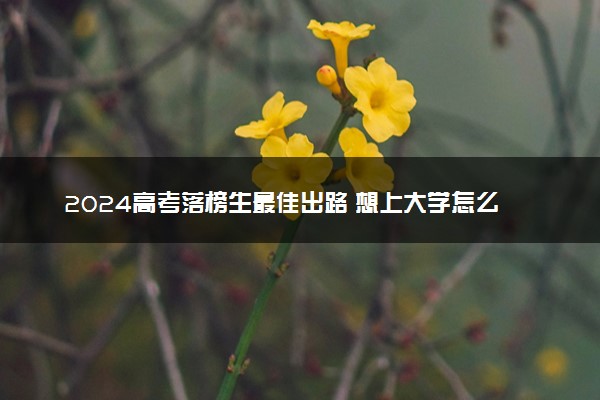 2024高考落榜生最佳出路 想上大学怎么办