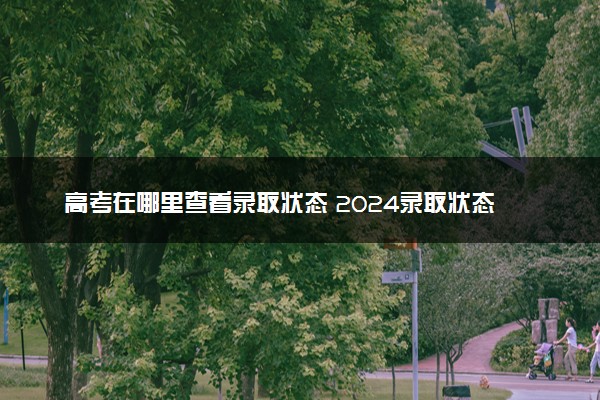 高考在哪里查看录取状态 2024录取状态代表什么