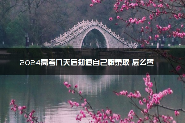 2024高考几天后知道自己被录取 怎么查询