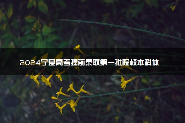 2024宁夏高考提前录取第一批院校本科体育专业投档线公布