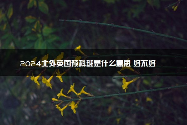 2024北外英国预科班是什么意思 好不好