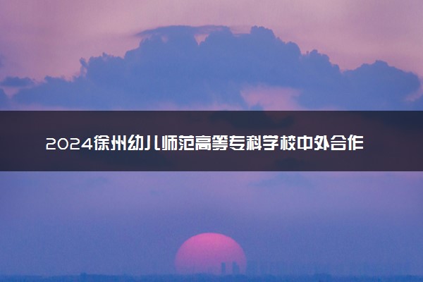 2024徐州幼儿师范高等专科学校中外合作办学学费 各专业最新收费标准