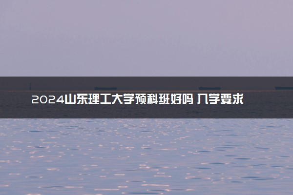 2024山东理工大学预科班好吗 入学要求有什么