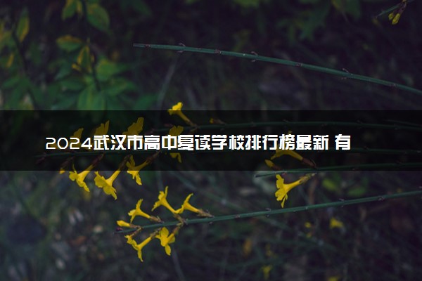 2024武汉市高中复读学校排行榜最新 有什么推荐