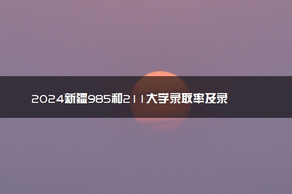 2024新疆985和211大学录取率及录取人数是多少
