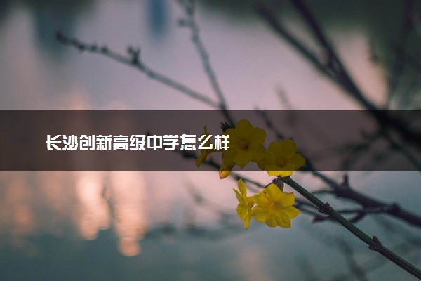 长沙创新高级中学怎么样