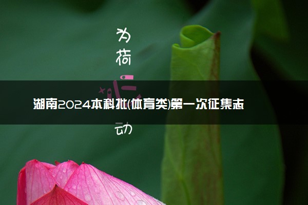 湖南2024本科批(体育类)第一次征集志愿国家任务计划公布