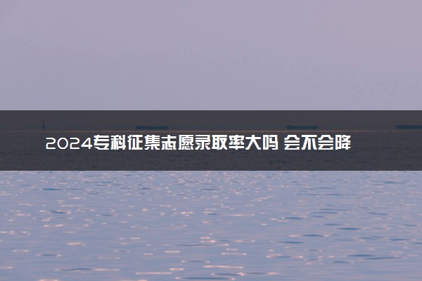 2024专科征集志愿录取率大吗 会不会降分录取