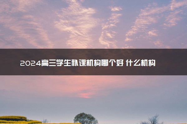 2024高三学生补课机构哪个好 什么机构值得选
