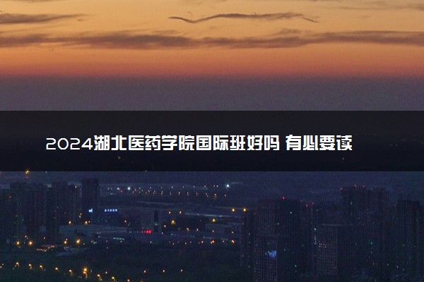 2024湖北医药学院国际班好吗 有必要读吗