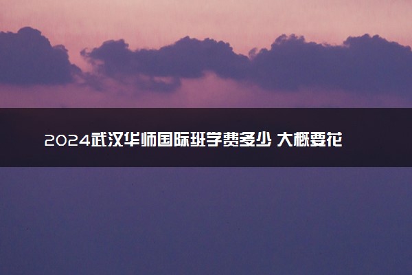 2024武汉华师国际班学费多少 大概要花多少钱每年