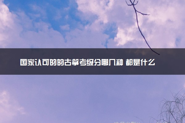 国家认可的的古筝考级分哪几种 都是什么