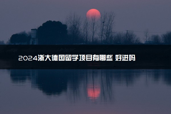 2024浙大德国留学项目有哪些 好进吗