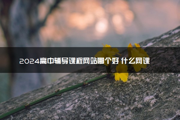 2024高中辅导课程网站哪个好 什么网课值得选