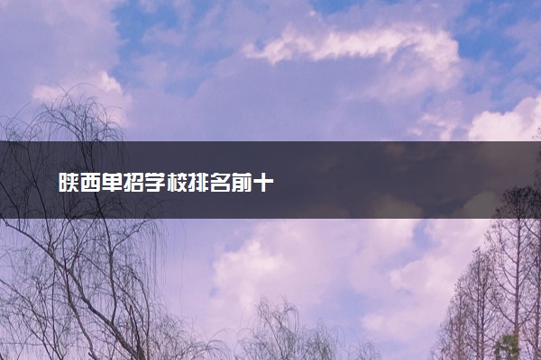 陕西单招学校排名前十