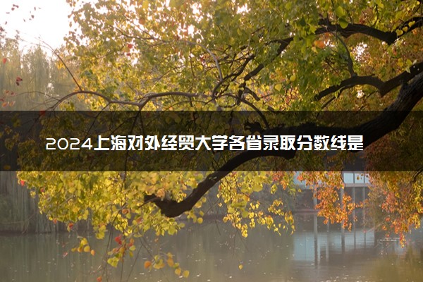 2024上海对外经贸大学各省录取分数线是多少 附历年最低分