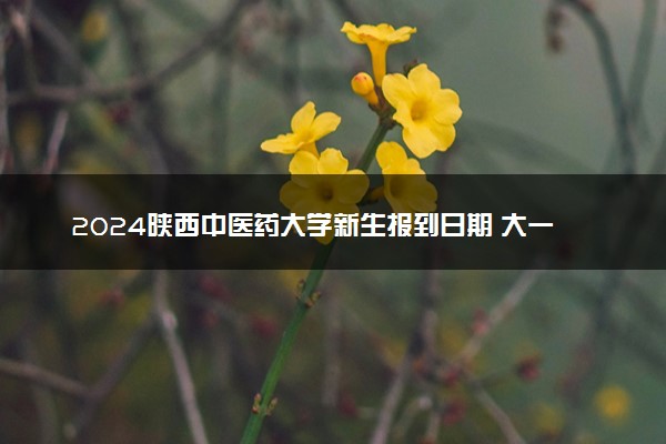 2024陕西中医药大学新生报到日期 大一入学时间是几号