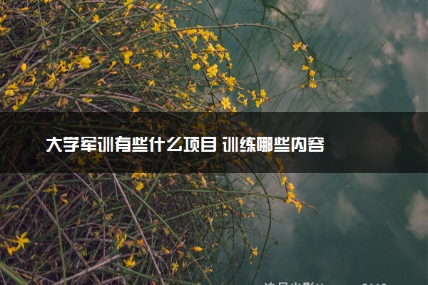 大学军训有些什么项目 训练哪些内容