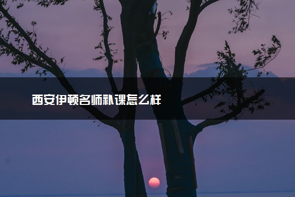 西安伊顿名师补课怎么样