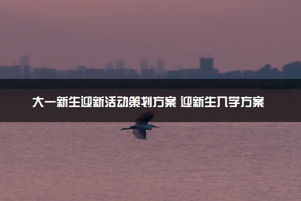 大一新生迎新活动策划方案 迎新生入学方案