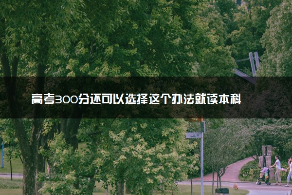 高考300分还可以选择这个办法就读本科