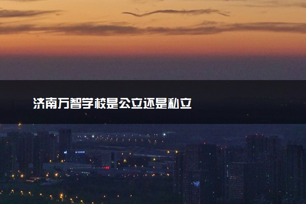 济南万智学校是公立还是私立