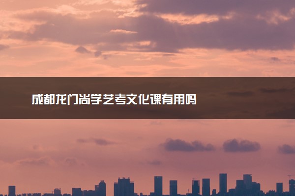 成都龙门尚学艺考文化课有用吗
